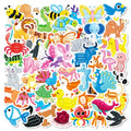 10/30/56PCS Kawaii Balloon Animal PVC Sticky Sticker Aesthetic Children's DIY Decoration Scrapbooking School Supplies