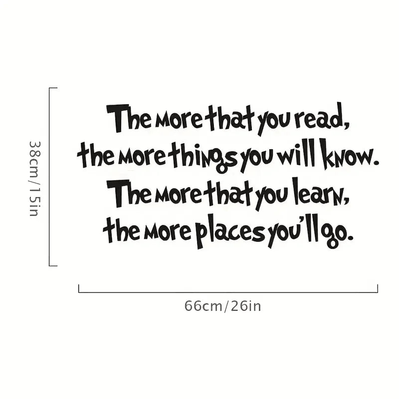 1pc Kids Room Decals Inspirational Quotes Baby Bedroom Wall Stickers Nursery Decor, Dr.seuss Saying Decals 26×15In