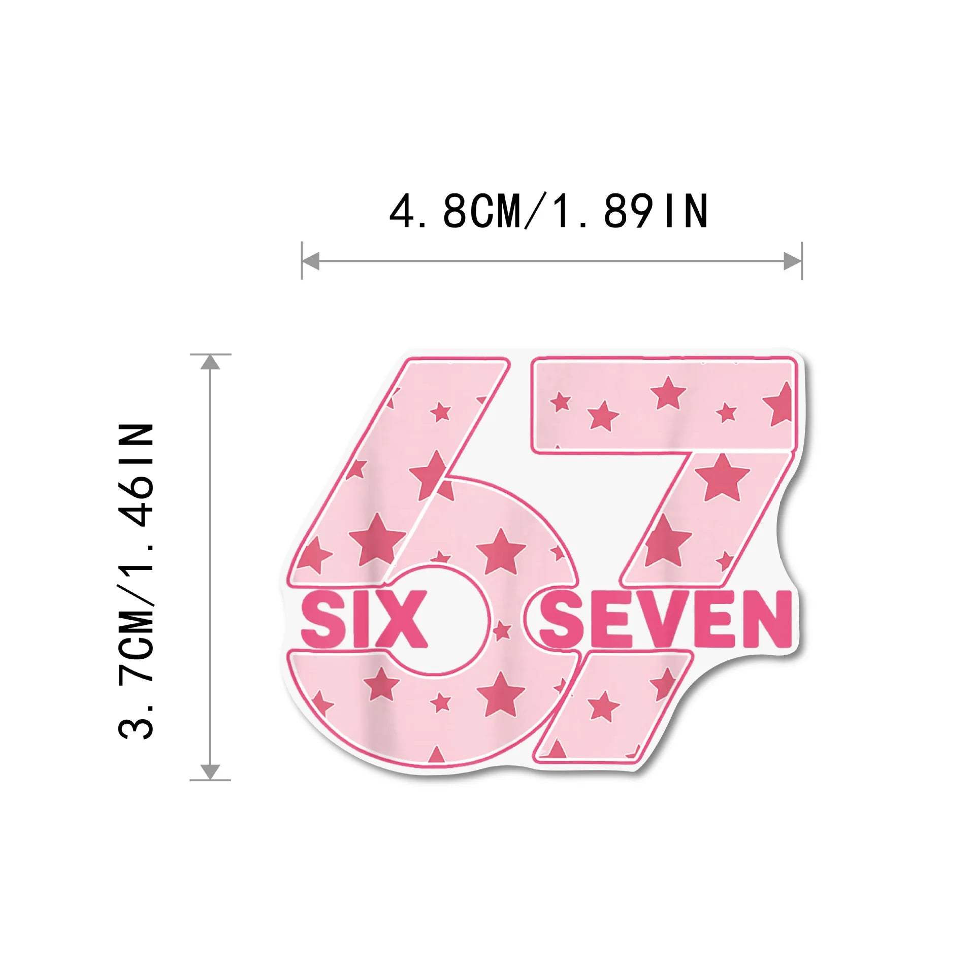 50/100Pcs Cartoon Number 67 Aesthetic Doodle Stickers, School Supplies Stationery Decal Notebook Phone Fridge Waterproof Sticker