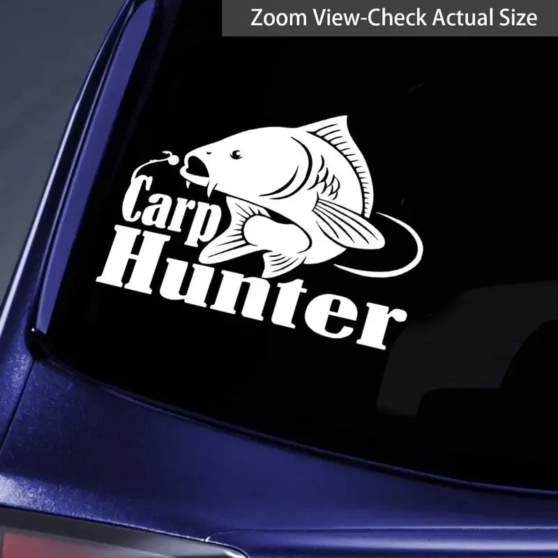Carp Hunter Fishing Fashion Car Sticker For Laptop Bottle Truck Phone Motorcycle Van SUV Vehicle Paint Window Wall Cup Fishing B