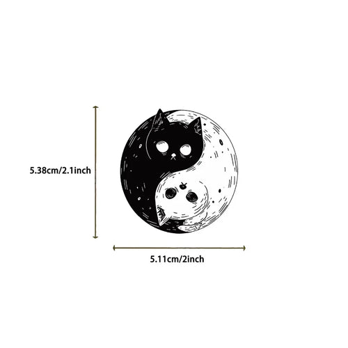 10/30/50PCS Cartoon Black Star Cat PVC Sticky Sticker Aesthetic DIY Stationery Decoration Scrapbooking School Supplies for Kids