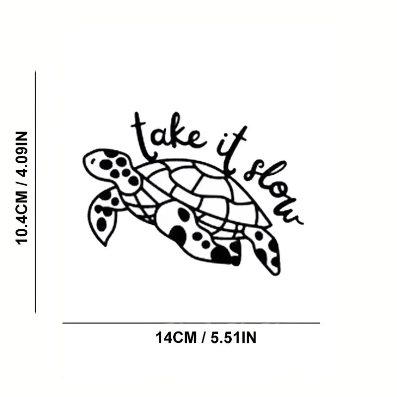 Take It Slow Turtle Car Sticker For Laptop Bottle Truck Phone Vehicle Paint Window Wall Cup Fishing Boat Skateboard Decals Autom