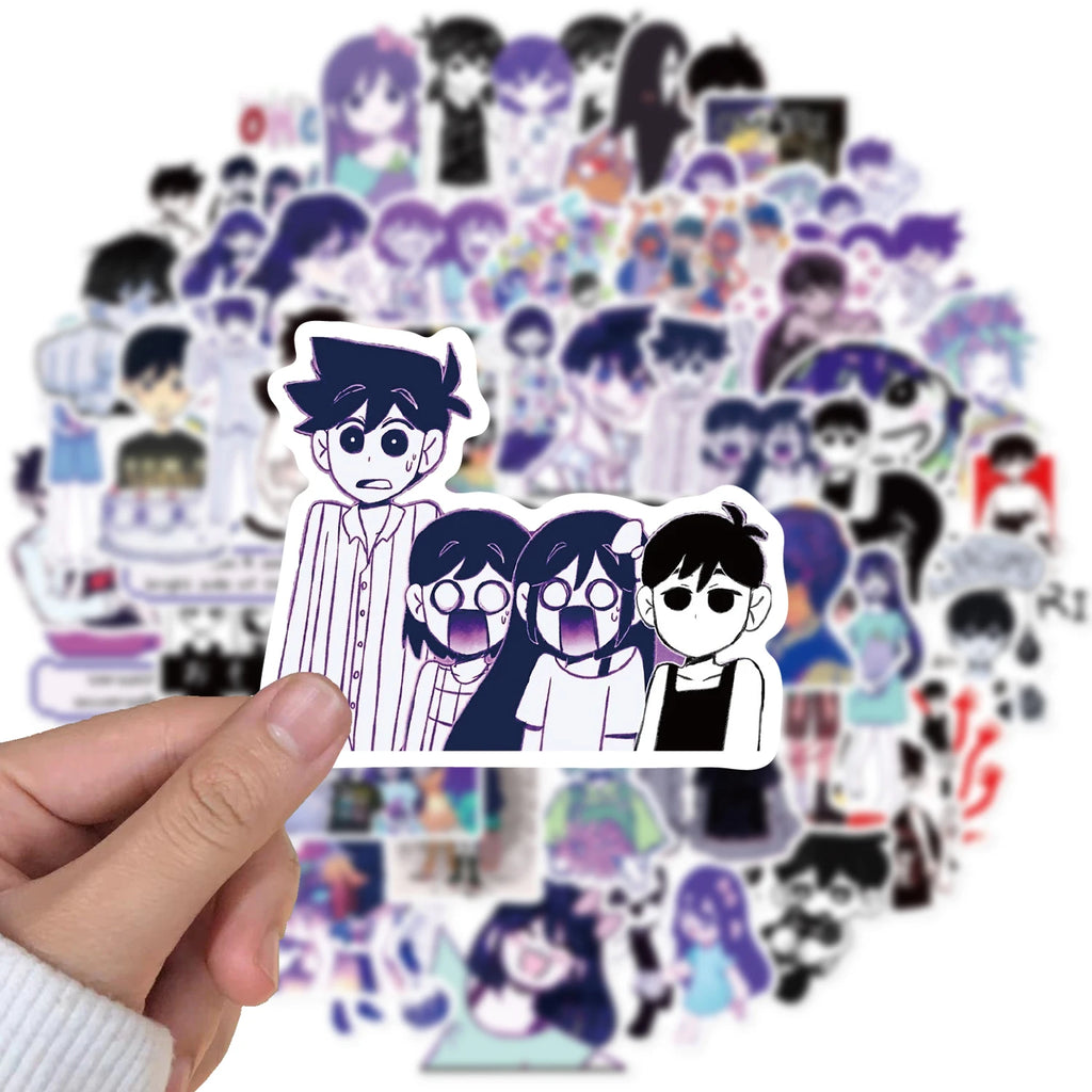 50PCS Omori Sticker Notebook Cartoon Y2K Fashion Guitar Phone Laptop Notebook Car Graffiti Luggage Graffiti Waterproof Decals