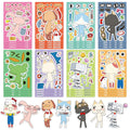 8/24PCS Cute Cartoon Doro Cat Face Changing Stickers Make a Face Waterproof Handbag Stickers DIY Decorative Notebook Stationery