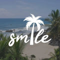 Smile Palm Tree Beach Car Sticker Nautical Theme Removable Waterproof Window Body Decal