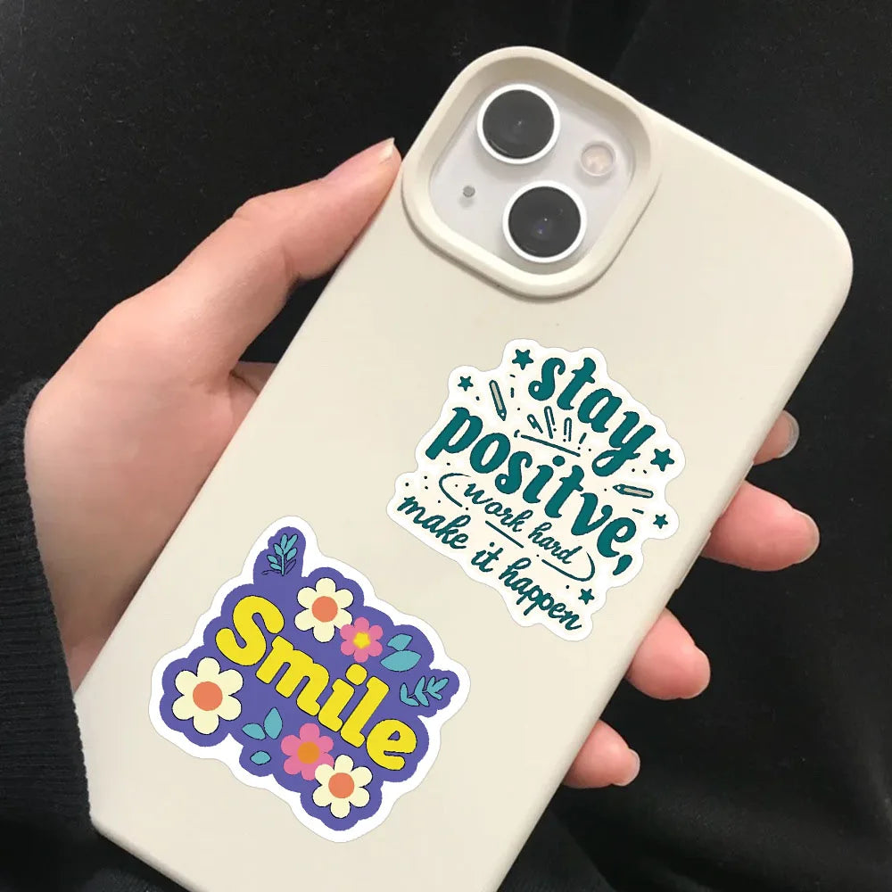 50PCS Positive Positive Stickers Harajuku Kawaii Skateboard Graffiti Stickers DIY Notebook Phone Case Manual Decorative Stickers