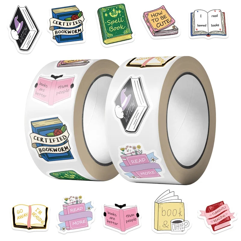 500PCS Kawaii Magic Book Sticky Paper Sticker Labels Thank You Sticker Sealing DIY Decoration Scrapbooking Supplies for Kids