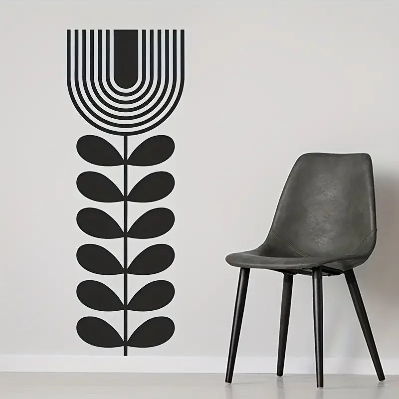 One Piece Bohemian Arch Wall Sticker Geometric Black Line Wall Sticker Minimalist Art Modern Wall Sticker