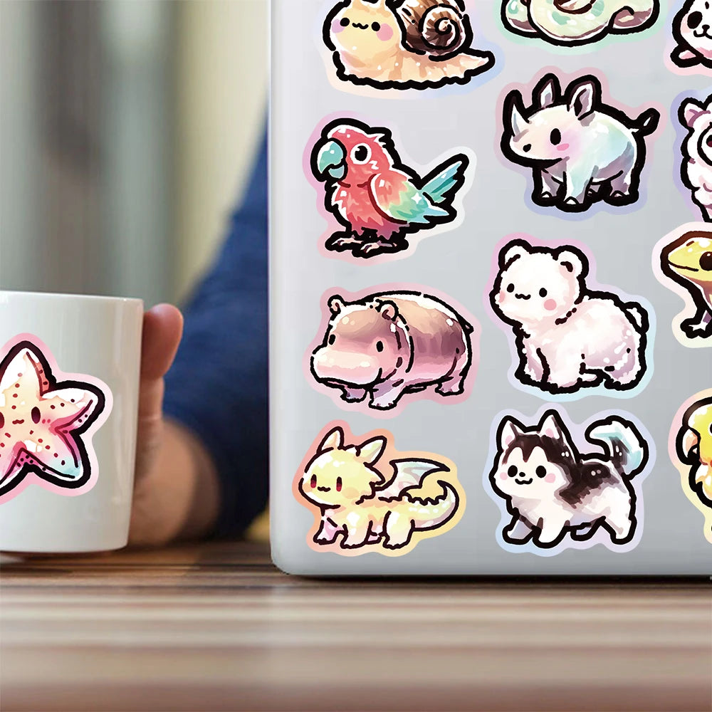 65PCS Cute Animal Series Graffiti Stickers DIY Phone Case Laptop Tablet Toy Waterproof Stickers