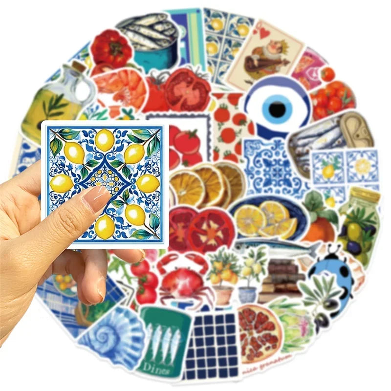 10/30/50PCS Vintage Tomato Sticky PVC Sticker Aesthetic Children's Stationery DIY Decoration Scrapbooking School Supplies