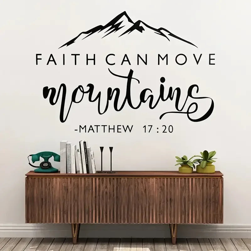 Matthew Faith Can Move Mountains Bible Verses, Vinyl Decals, Christian Wall Decor Stickers