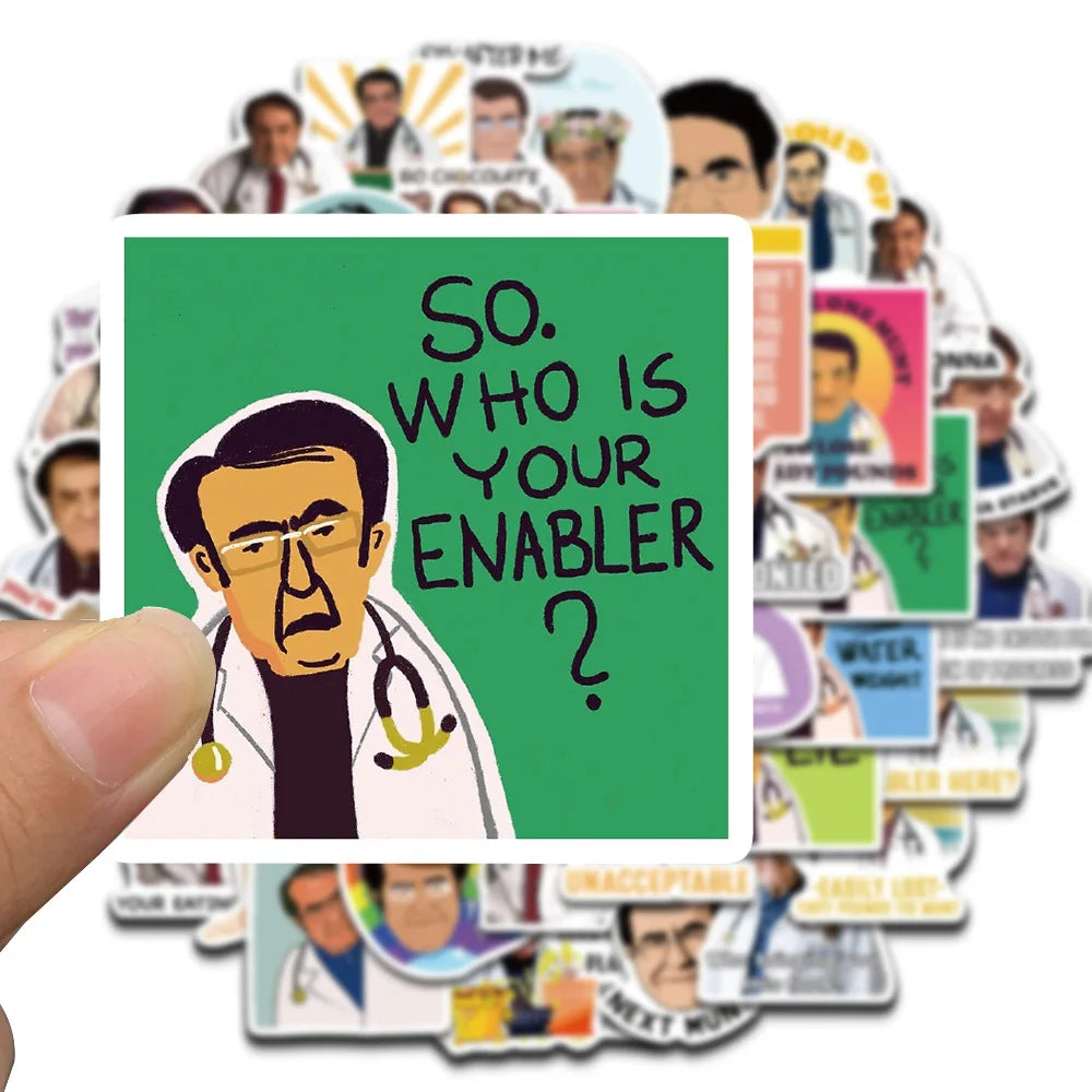 50PCS Dr Now Stickers Sticker Nostalgia Decorated Laptop Notebook Skateboard Classic Coffee Bicycle Waterproof Graffiti Stickers