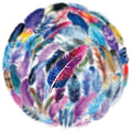 50 Pcs Dreamy Feather Colorful Transparent PET Waterproof Stickers for DIY Helmet Notebook Suitcase Fridge Window Drawer Decals
