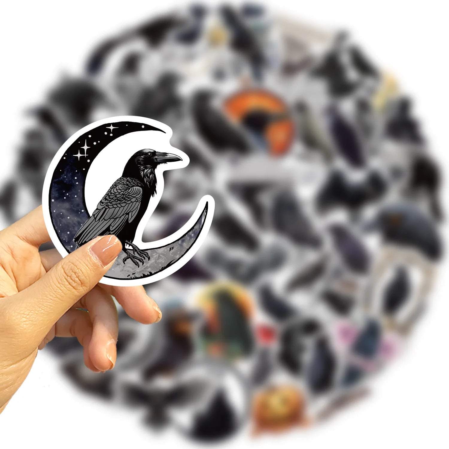 50PCS Halloween Black Graffiti Sticker Phone Decorate Laptop Pen Guitar Skateboard Happy Halloween Hot Item Decorative Sticker