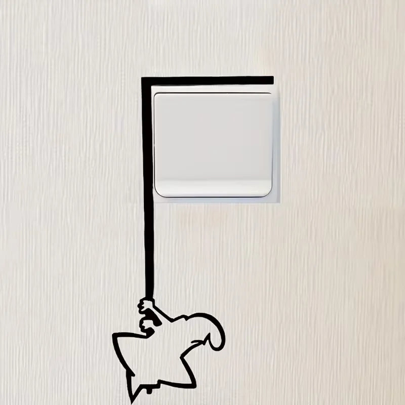 Line Art Wall Sticker - Minimalist Decor with Dynamic Figure Design, Living Room & Office Wall Accent