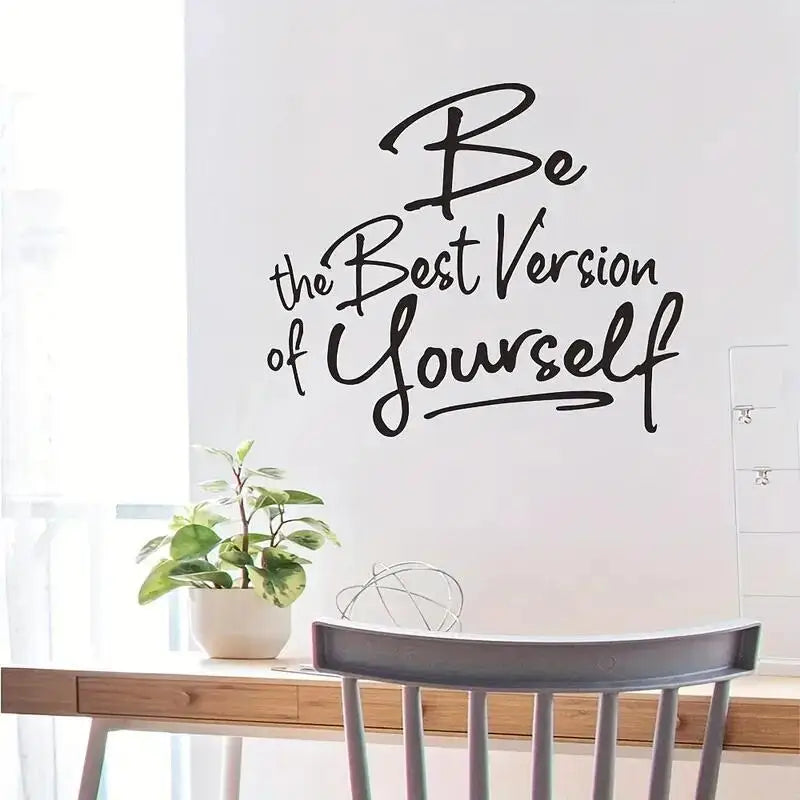 1 Wall Sticker, Be The Best Version Of Yourself, Inspirational Words, for Living Room/ Bedroom Deocor