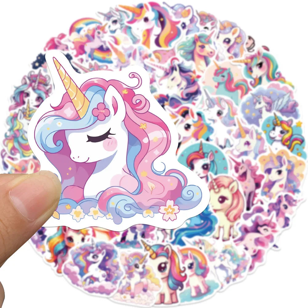 50 PCS Cartoon Graffiti Stickers, Guitar Notebook Luggage DIY Waterproof Stickers
