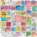 50pcs Self-adhere Motivational labels Cartoon Graffiti Stickers Phone Guitar Laptop Notebook Suitcase Water Bottle Waterproof