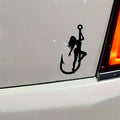 1pc Girl Fishhook Decal, Vinyl Car Sticker Fishing Outdoors Perfect For Your Car, Truck, Van, Wall, Laptop