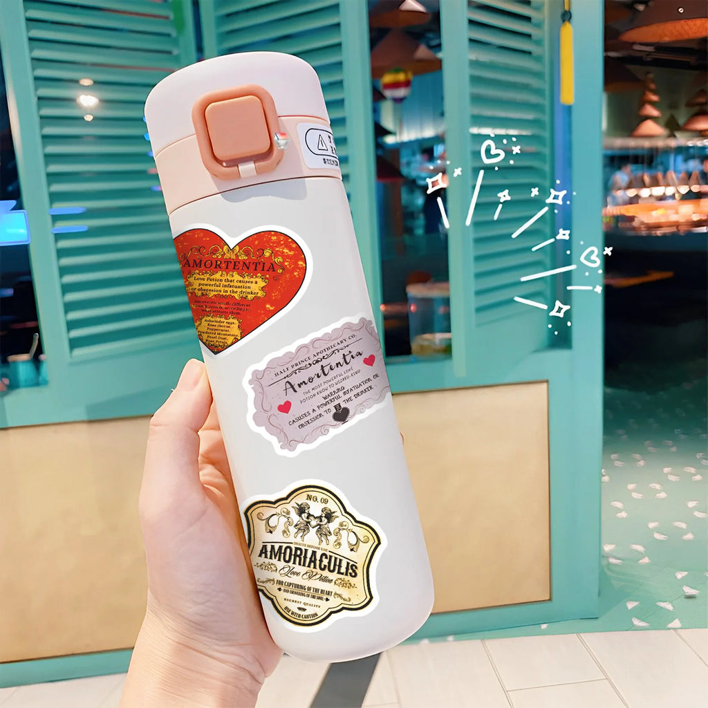 50-Pack Valentine's Day Decal Stickers for Water Bottles Laptops Mobiles Suitcases Guitars Waterproof Graffiti Stickers