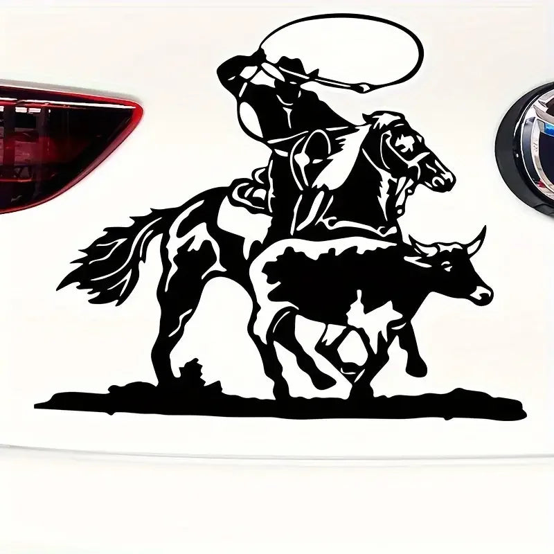 Denim Racing Sticker Funny Car Styling Rear Windshield Decal