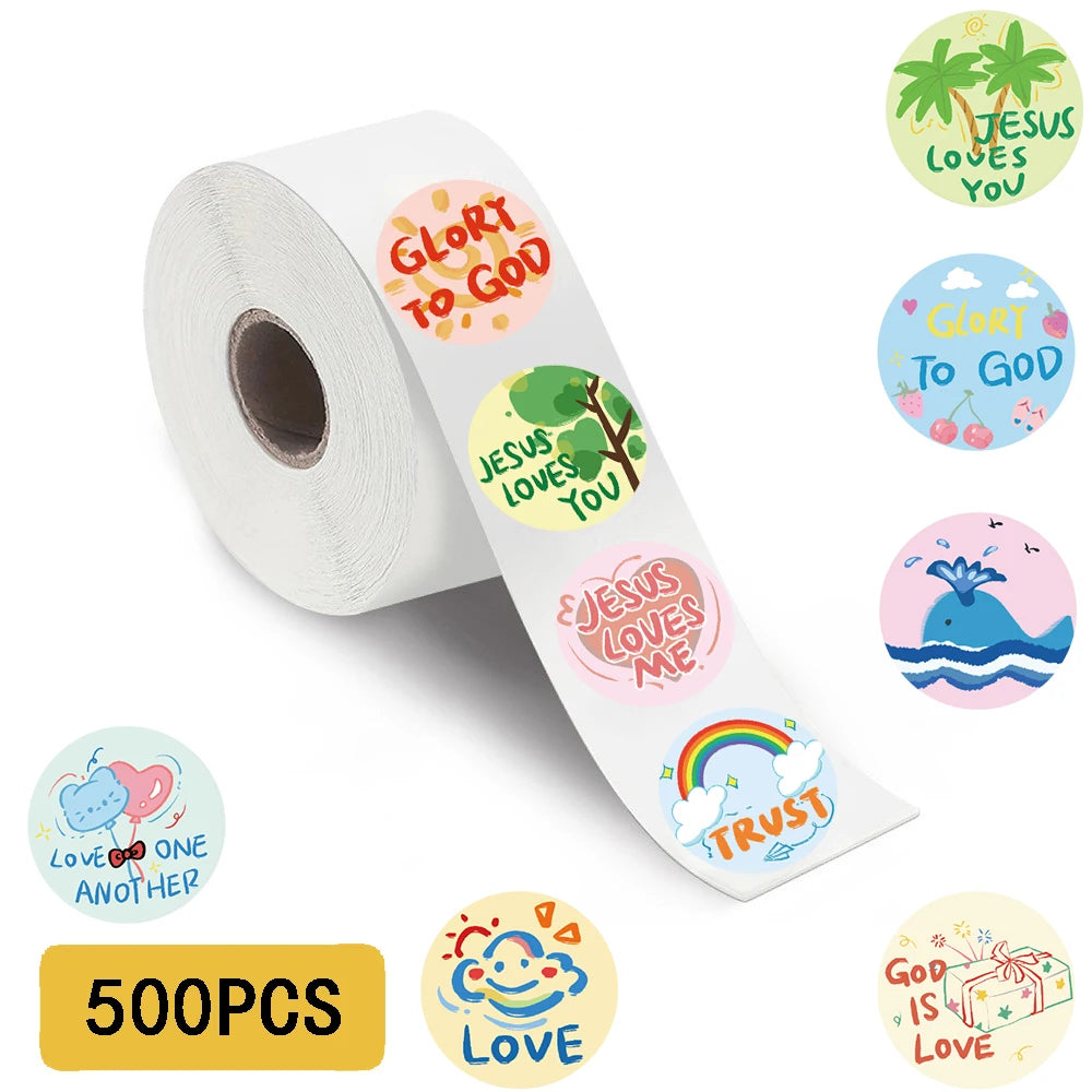 500PCS Cute Jesus Roll Stickers Creative Harajuku Y2K Fashion Graffiti Phone Birthday Coffee Cases Luggage Waterproof Decoration