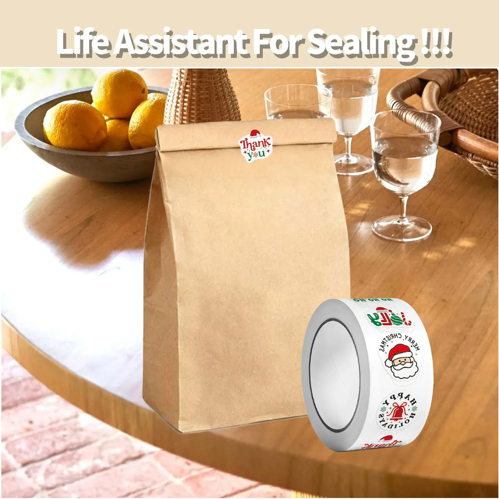 500Pcs Irregular Merry Christmas Gift Stickers 2.5cm/1'' DlY Craft Decoration Festival Scrapbooking Labels Gift Sealing