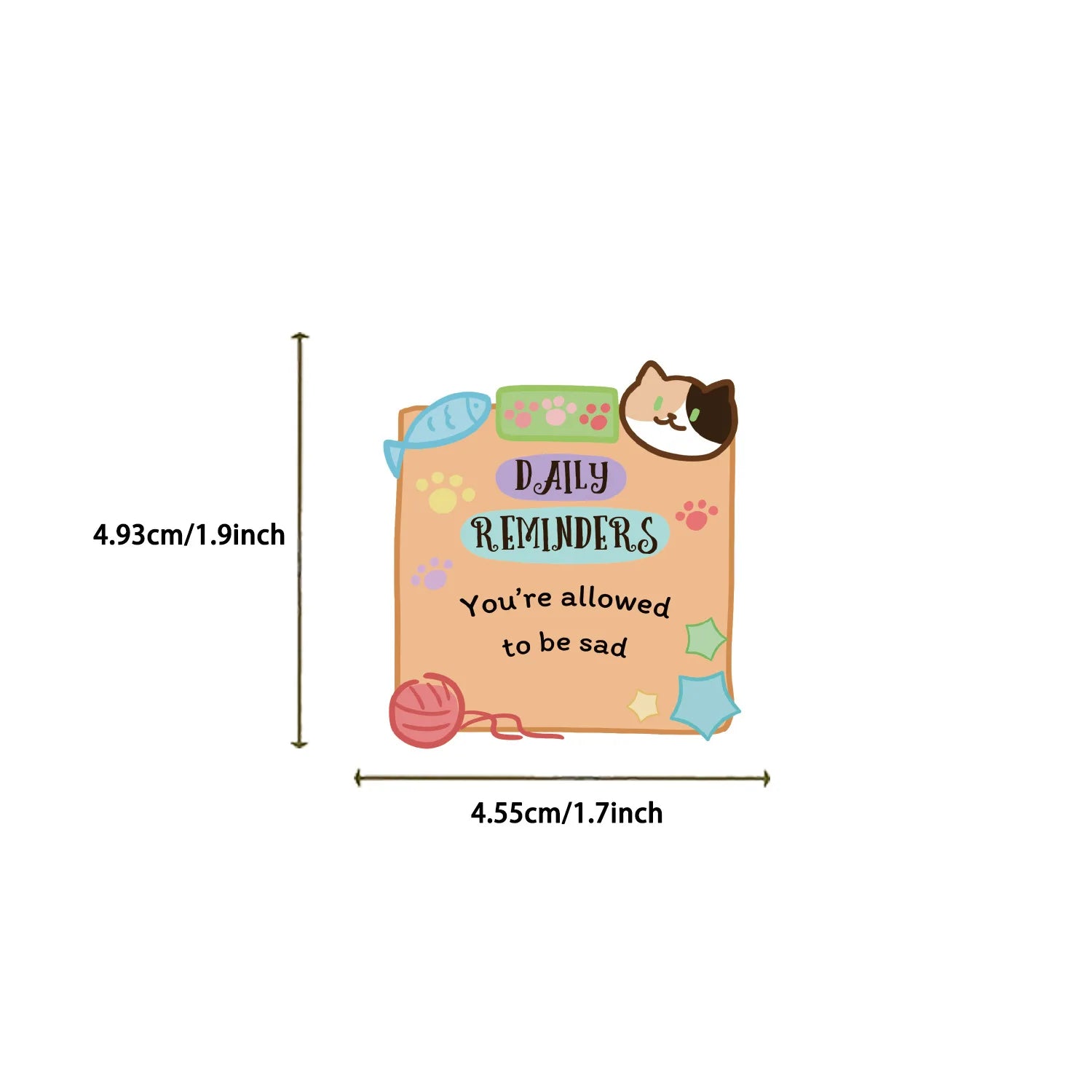 50/100Pcs Cartoon Mental Health Motivational Phrase Doodle Stickers School Stationery Notebook Guitar Luggage Fridge Diy Sticker
