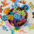 56PCS Dinosaur Transparent PET Stickers Cute Cartoon Children's Reward DIY Stationery Notebook Pen Holder Material Stickers
