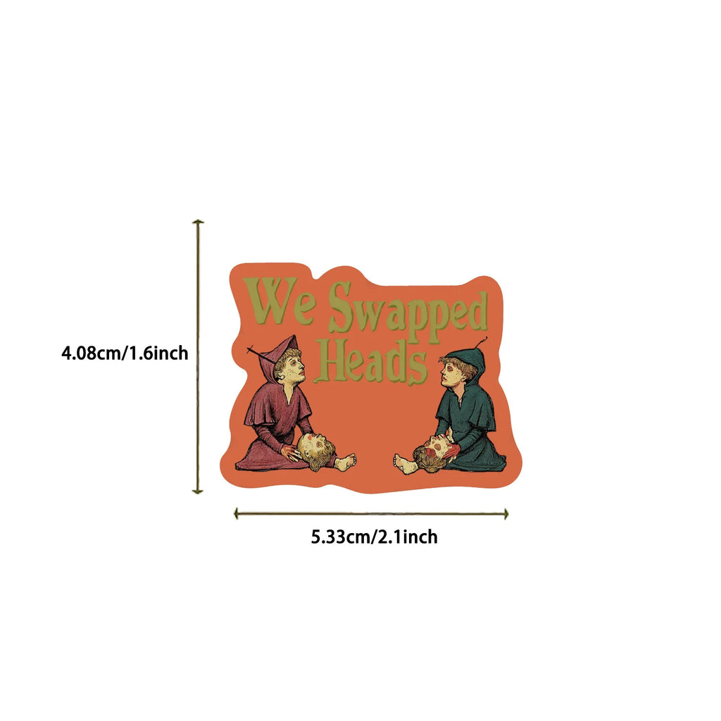 50/100 Pcs Medieval Gothic Abstract Doodle Stickers Parchment Design for Guitar Notebook Suitcase Decals
