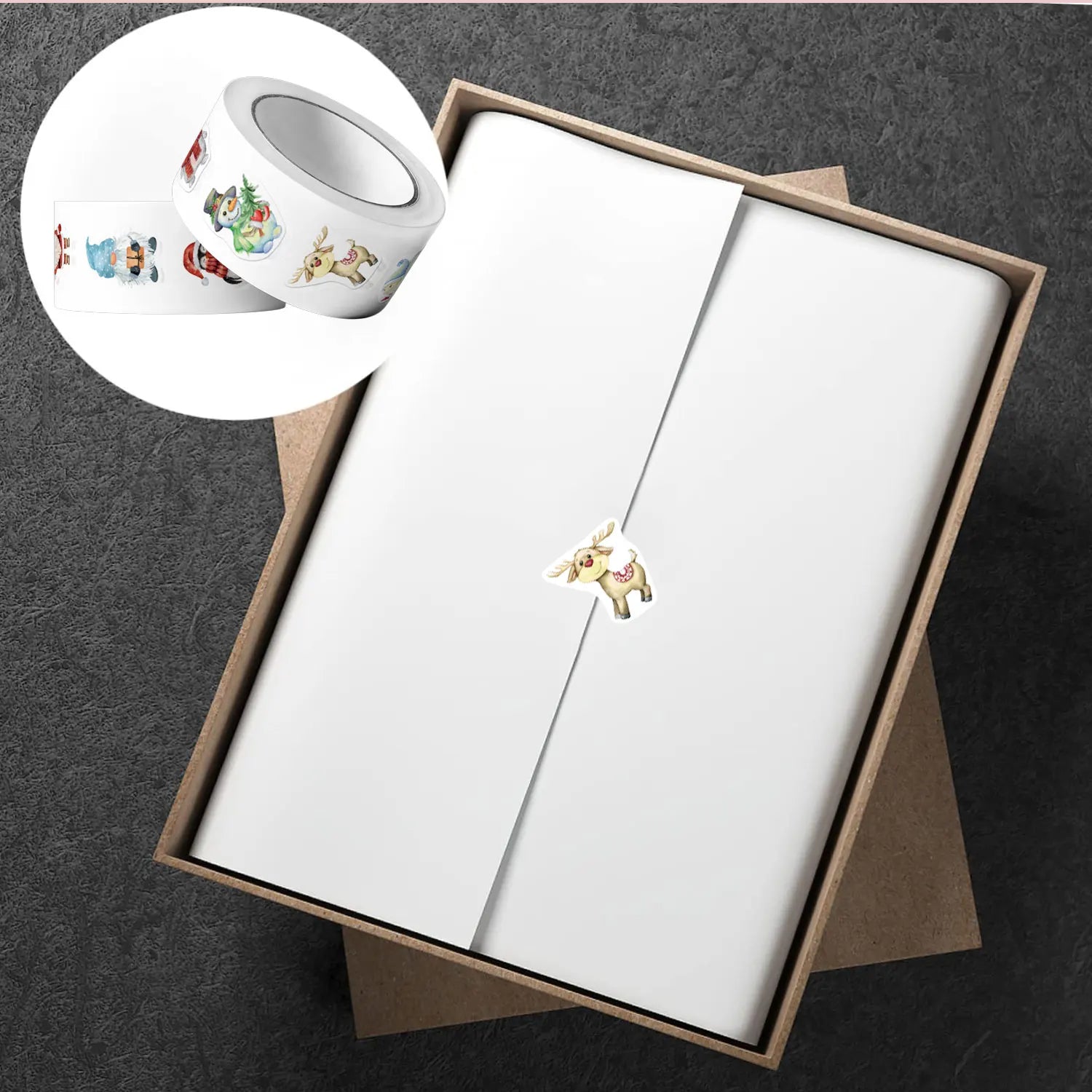 500Pcs Irregular Classic Christmas Characters Stickers 2.5cm/1'' DlY Craft Decoration Festival Scrapbooking Labels Gift Sealing
