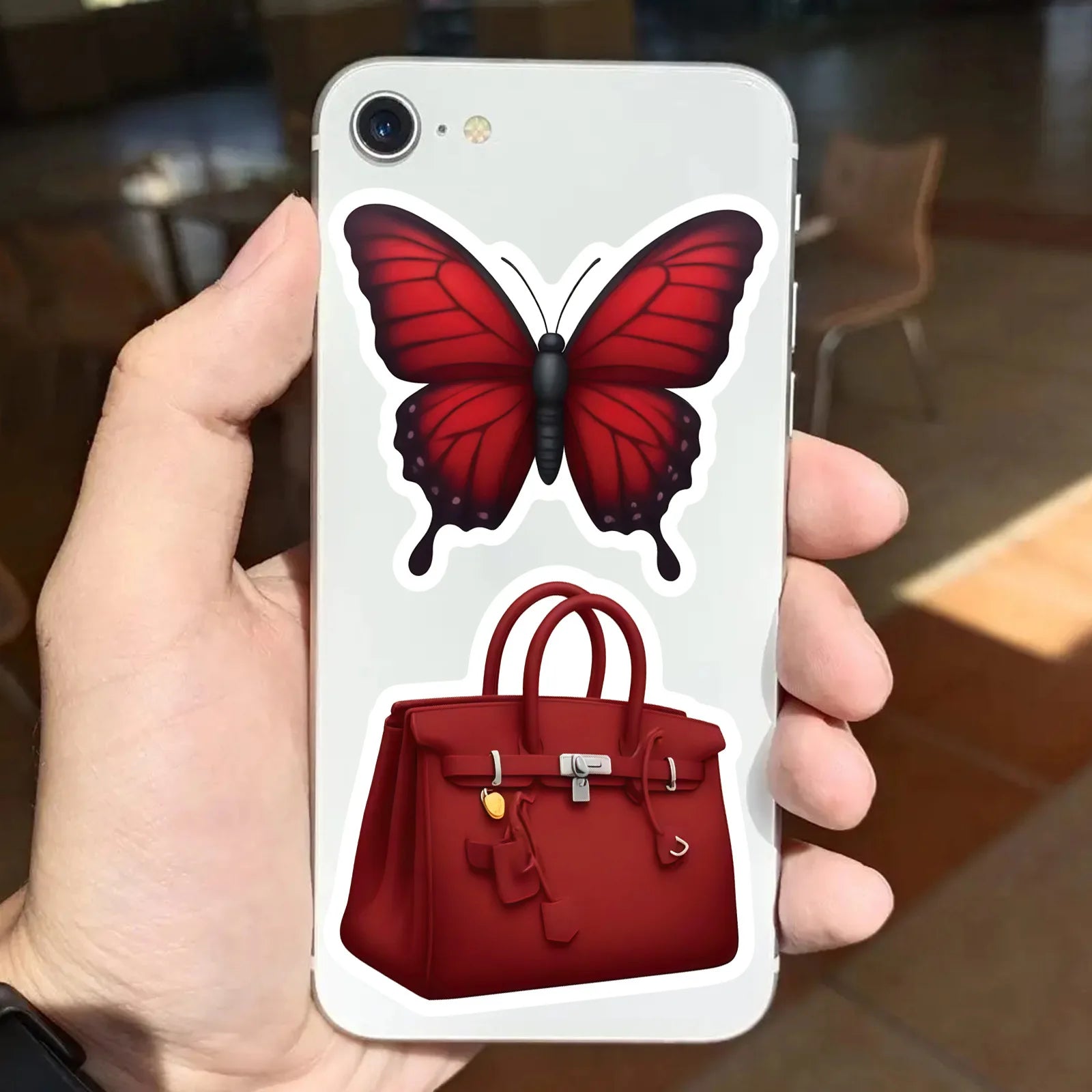 50/100 Pcs Ins Style Wine Red Intellectual Female Lifestyle Stickers for Suitcase Phone Case Laptop Wardrobe Shoe Rack HD Decals