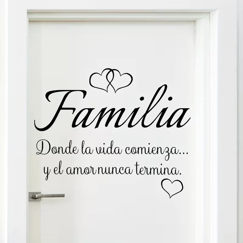 One Piece of Vinyl Wall Sticker with a Family Slogan for Decorating Bedrooms And Living Rooms, Easy to Apply And Remove