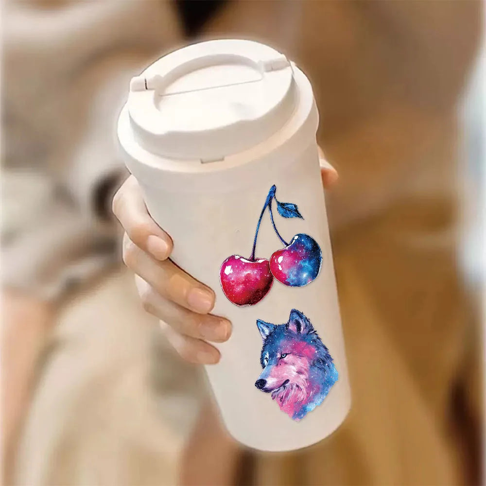 50PCS Starry Sky Ins Style Decorative Transparent PET Sticker Set DIY Brochure Decorative Notebook Tablet Toy Stickers