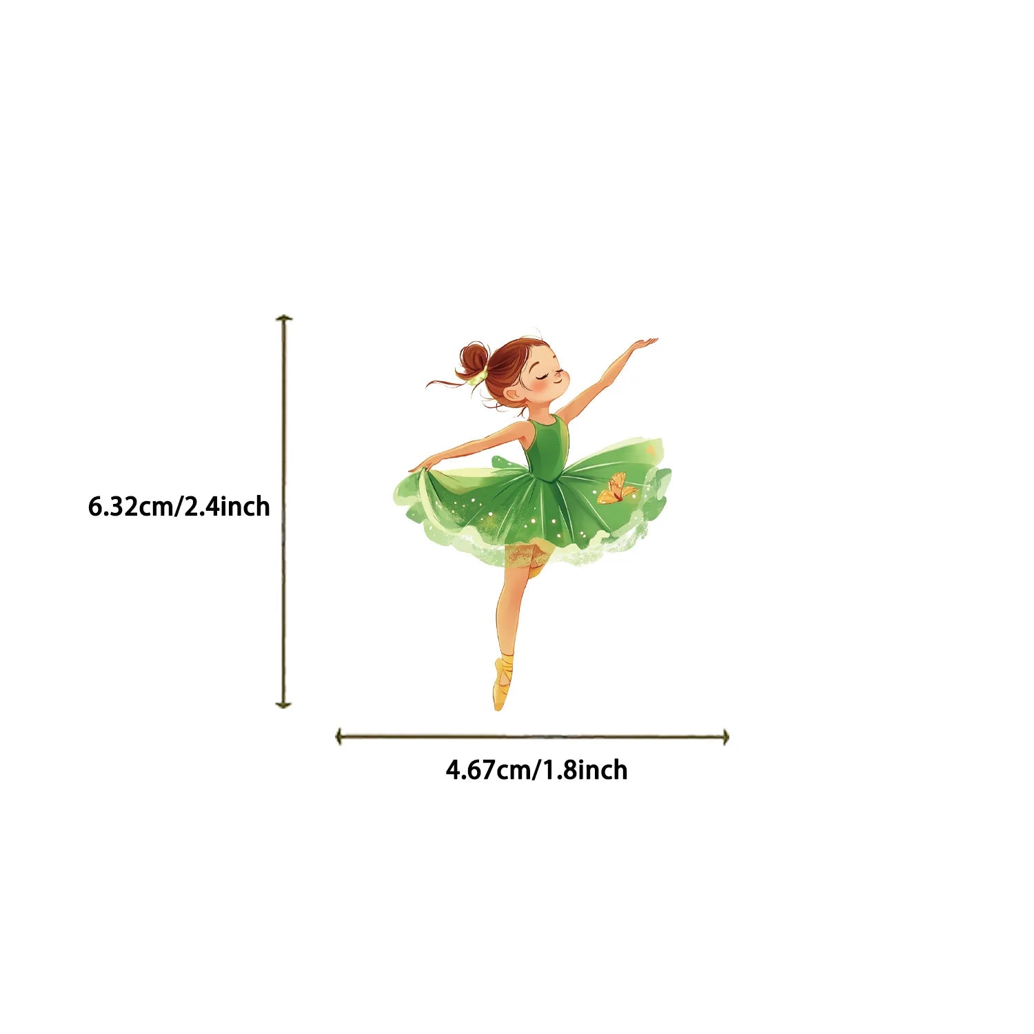 Variety Of 50PCS Transparent PET Cartoon Ballet Girl/Balloon Sticker Waterproof Decoration Guitar Notebook Stationary