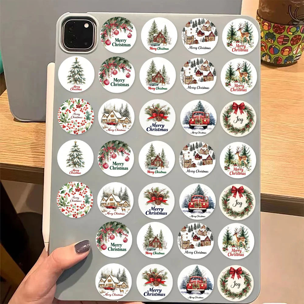 500PCS Merry Christmas Fun Graffiti Small Group Stickers DIY Phone Case Laptop Water Cup Christmas Reward Stickers