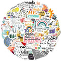 50PCS Spanish Bible Sticker Harajuku Laptop Phone Cars Aesthetic Waterproof Skateboard Coffee Nostalgia Landscape Decal Stickers