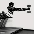 Athletic Gym Muscle Gym Vinyl Wall Decal Workout Logo Fitness Beast Barbell Bodybuilding Healthy Wall Sticker for Gym Decor