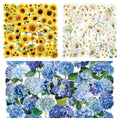 150PCS MIX Hydrangea & Sunflower & Daisy Graffiti Stickers Small Fresh Flowers Plant Decor Stationery Notebook Plastic Sticker