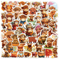 50/100PCS Cute Yak Sticker Waterproof Graffiti Decoration Map Luggage Computer Bull Sticker