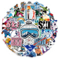 50/100PCS Cartoon Ski Graffiti Stickers  Sports Creative Luggage Stickers Waterproof Stationery Stickers