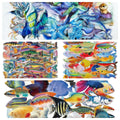 200PCS Transparent PET Cartoon Fish Waterproof Stickers For Children Water Bottles Stationery Decoration Marine Animals Reward