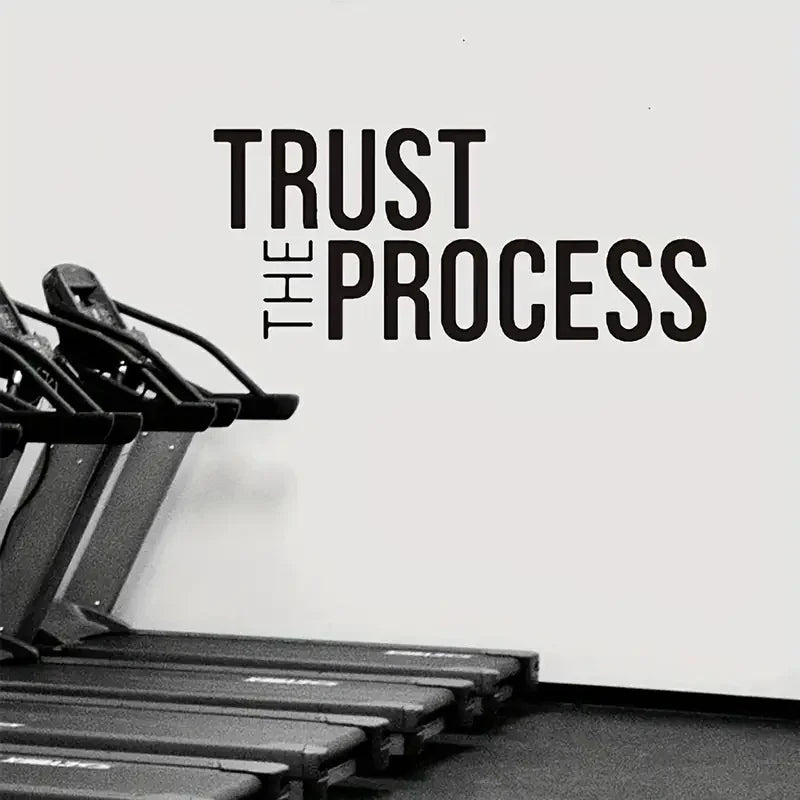 [Professional Decor] Trust The Process Motivational Wall Decal - Vinyl Sticker for Gym, Office, Classroom, or Physical Relax Roo