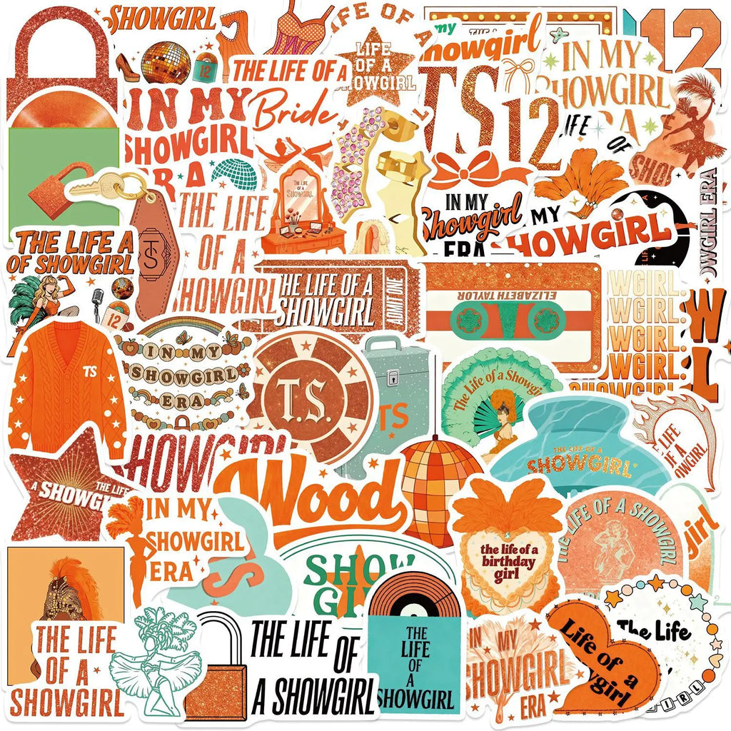 50/100 PCS Cartoon Showgirl Graffiti Stickers Decorative Guitar Notebook Luggage DIY Waterproof