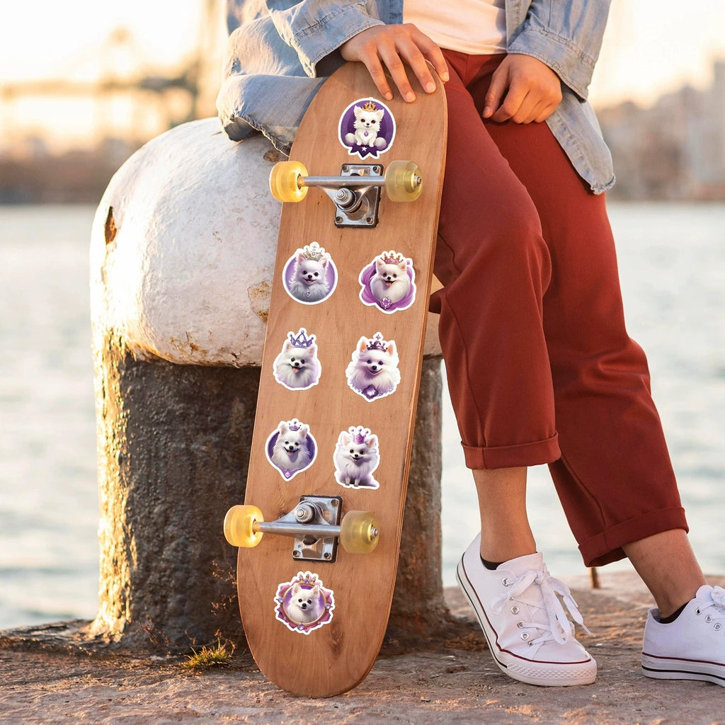 50/100PCS5 Princess Dog Graffiti Stickers Car Phone Luggage Decoration Stickers Waterproof Creative Stationery Cartoon Sticker