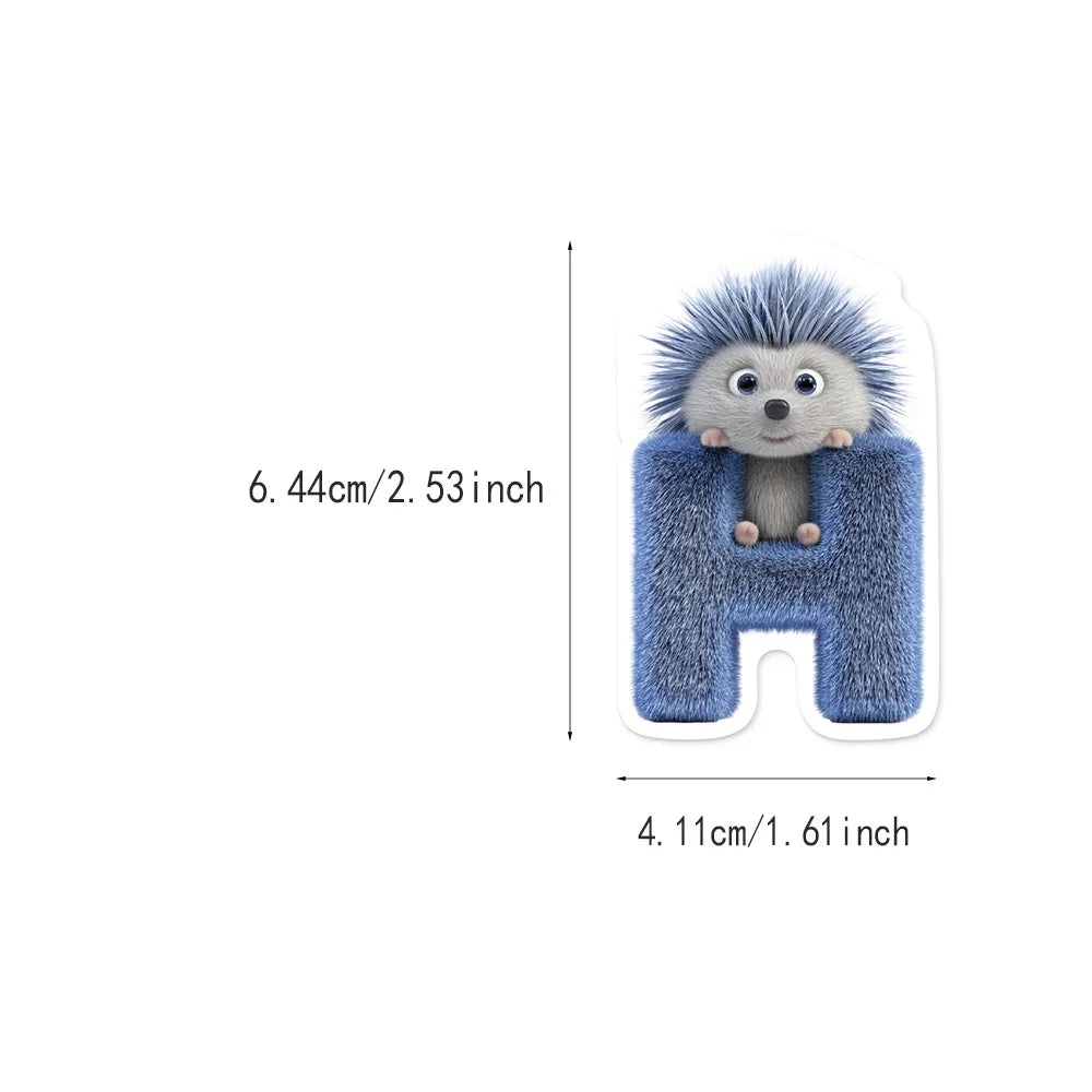 50PCS Cartoon Letter Animal Learning Reward Sticker Pack DIY Brochure Decoration Tablet Laptop Toy Stickers