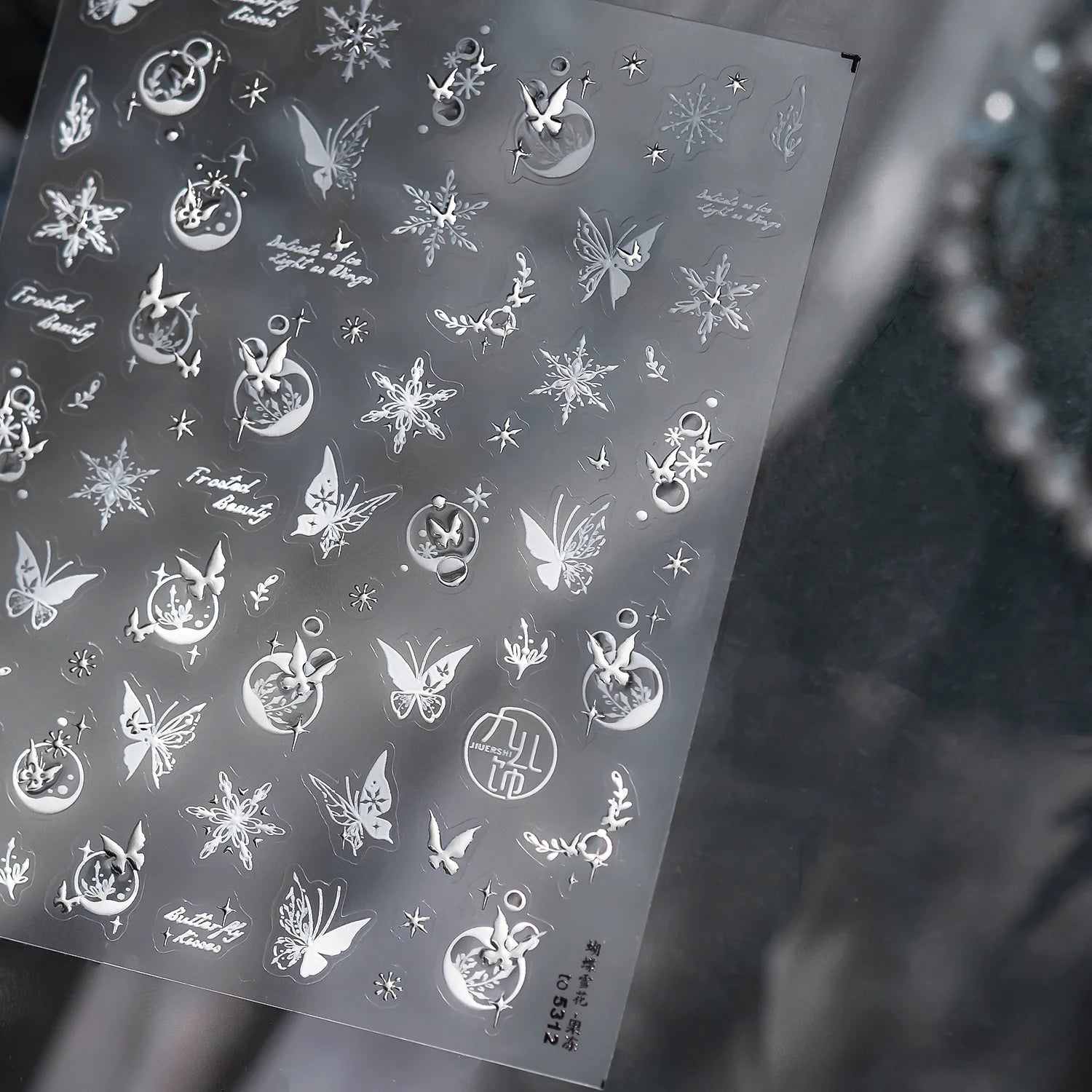 Glitter Starry Sky Dream Horse Nail 3D Decorations Stickers 5D Shell Light Dreamy Nail Art Stickers Self Adhesive Manicure Decal