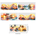 5 Sheets Sunset UV DTF Cup Stickers, DTF Transfer Stickers, Waterproof Beach Wipe-Off Transfer Paper for 16oz Glass, Mugs, Craft
