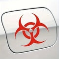 Biohazard sign fuel tank cover sticker, PVC self-adhesive flower, smooth irregular shape, single use, suitable for glass/metal s
