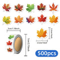 500PCS Autumn Maple Leaf Cartoon Reward Stickers DIY Phone Cases, Water Cups, Envelopes, Notes, Reward Gifts, Stamps, Stickers